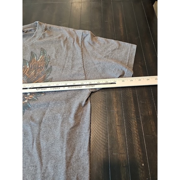 Harley Davidson Men's Brown Vtg T-Shirt Feather Thunder Mountain Sz Xl - Picture 7 of 13